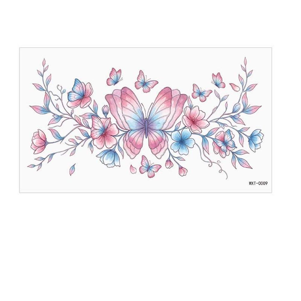 Crown Cross Wing Floral Body Art Sticker Waterproof Temporary Tattoo Summer Vacation WXT 0009