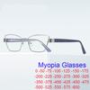 Brille für Sehschwäche Myopie Metallrahmen Kleine Cat-Eye Anti-Blaulichtblockierende Brillen Optische Korrektur Kurzsichtigkeits-Brillen