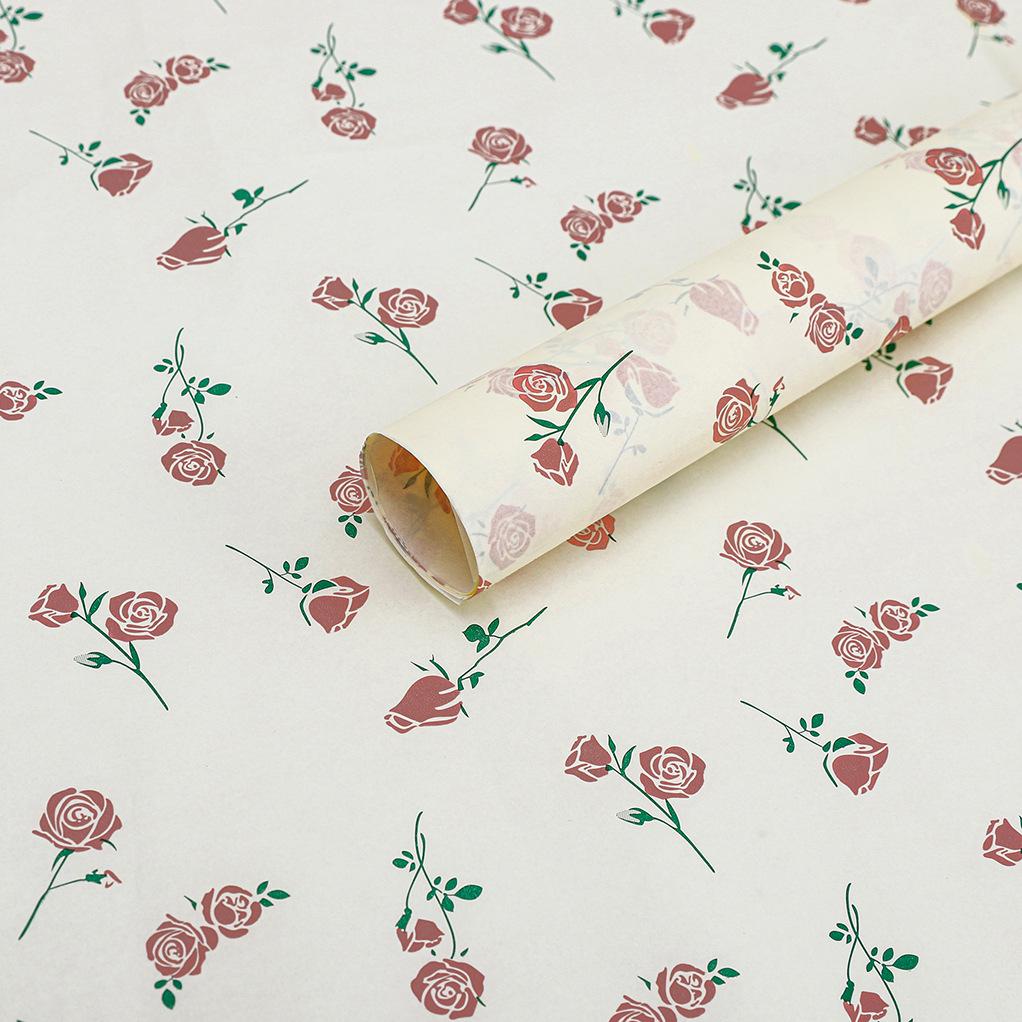 Taze Çiçek Buketi Ambalajı İçin 38g Kalın Baskılı Fiyonk Doku Kağıdı Paketi