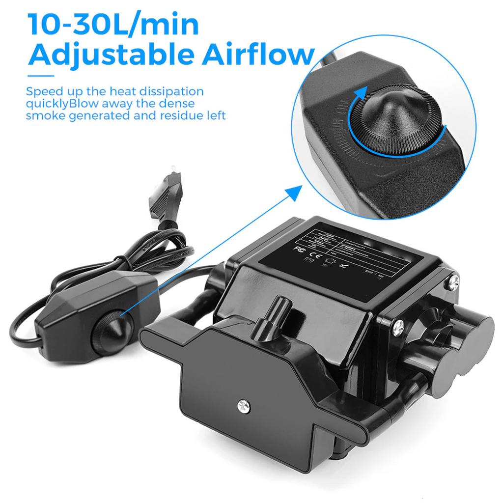 TwoTrees Air Assist Pump Adjustable Airflow Low Noise Air Assist Kit for Laser Engraving Cutting Machine 10-30L/Min