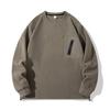 Autumn and Winter Warm Base Solid Color Long-sleeved Men's Round Neck Pullover Stand Collar  T-shirt