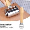 Leather Press   Roller   Leather Craft Wooden Handle   Rolling Tool Silver