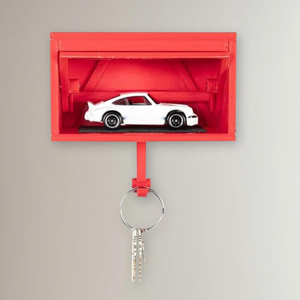 Fun Creative Key Keychain with Opening Door Wall Hanging Storage Box Space Saving Garage Key Holder for Wall Decoration Ornament