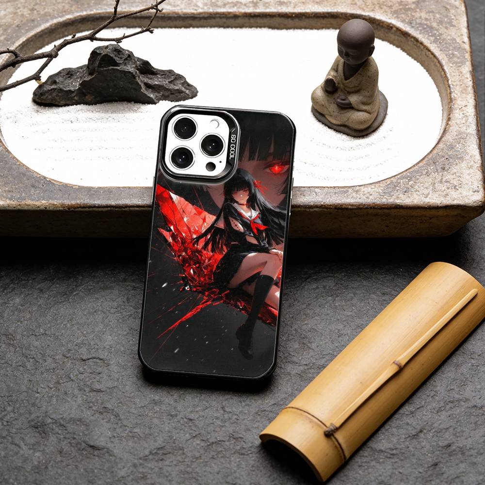Anime K-Kakegurui Phone Case For IPhone 16 17 15 14 12 13 Pro Max Black Color Shockproof Cover