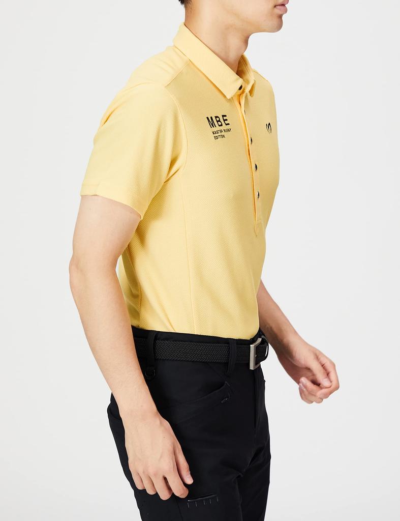 Master Bunny Short Sleeve Polo Shirt for Size 4 Size 060 Men's (Tricot Mesh) Golf, (Yellow), 758-2260801, (M)