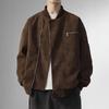 Korean Style Casual Jacket Men's Autumn and Winter Light Mature Style Baseball Collar Suede Jacket