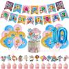 Cartoon Comedy G-Gumball Birthday Party Decorations Colorful Number Balloon Cake Topper Amazing World Party Supplies Kid Gifts