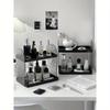 1pc Acrylic Makeup Organizer, Dual-Layer Increased Heighten Cosmetic Display Holder, Vanity Tray for Skincare, Perfume, Lipstick, Desk Storage Box