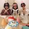 Polka Dot Birthday Party Hats with Pom Poms Birthday Crown Hat  Festival Celebration