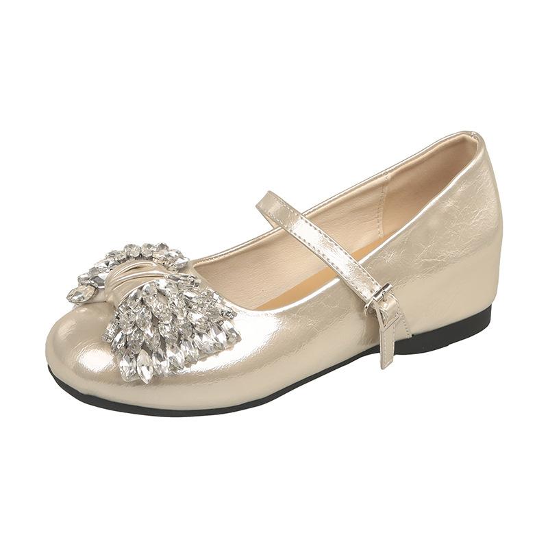 French rhinestone bow Mary Jane shoes women's 2025 new beautiful ballet shoes evening gentle shallow mouth single shoes