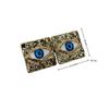 Retro Styl Plisowana Faktura Kwadratowe Kolczyki Spersonalizowane Przesada Niebieskie Oko Diabła Kolczyki Studs Modne Akcesoria
