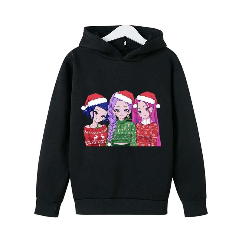 KPop Dämonenjäger Hoodie Y2K KPop Dämonenjäger Weihnachts-Hoodies Mädchen Jungen Rumi Herbst Lässig Langarm Kinderbekleidung