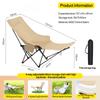 Portable Folding Camping Reclining Four-Speed Adjustable Outdoor Sit or Lie Moon Chair with Leg Rest Lunch Break Chair
