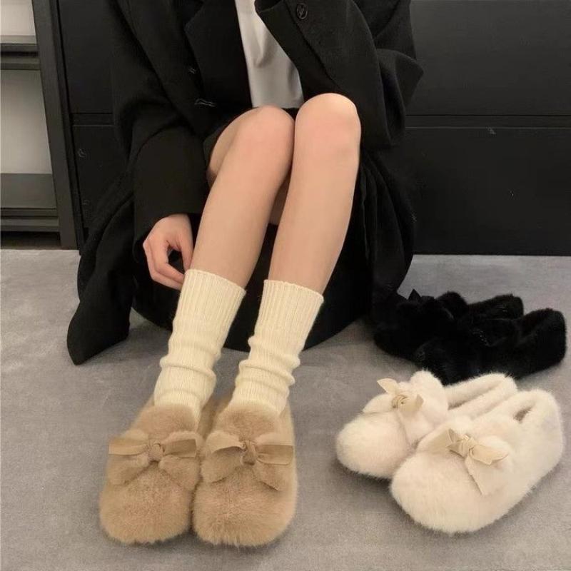 Retro Fashion Women Shoe 2024 Winter New Collection Women Cotton Shoes Versatile Soft soled Women's Flat Shoe Warm Home Shoes