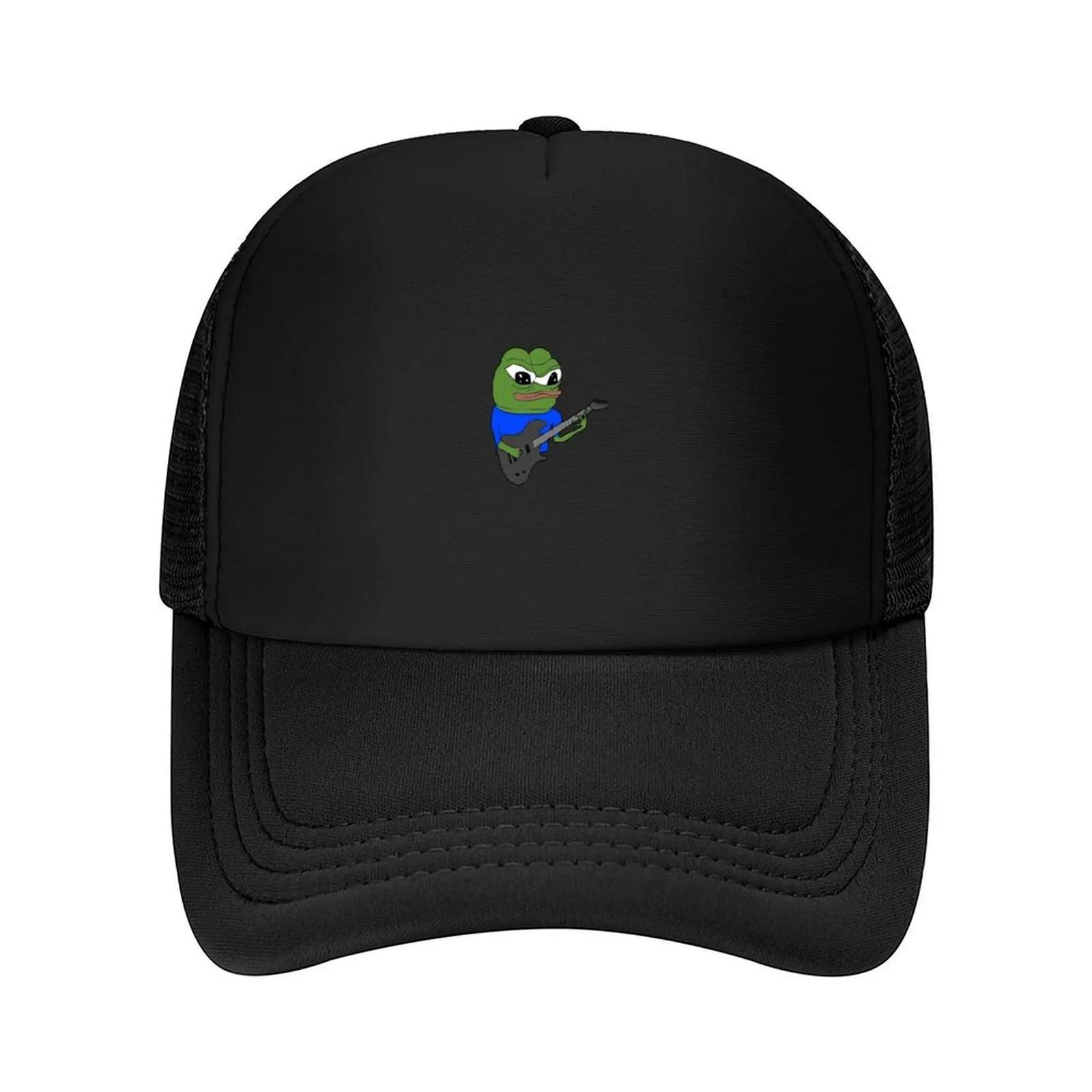 Rare Pepe Playing GuitarTShirt Baseball Cap Luxury Unisex Hat Hat Unisex sailor cap for Unisex hats on offer GirlS Hats Unisexs