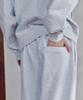 Okkitteu Flower Applique Balloon Jogger Pants Light Grey