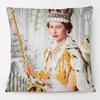Königin Elisabeth II. England Ihre Majestät Muster Reißverschluss Dekor Kissenbezug