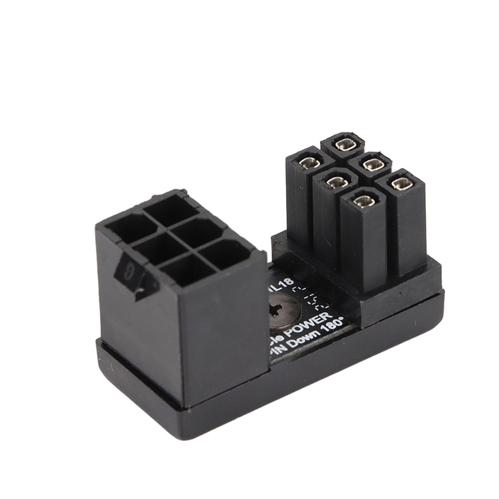 

Адаптер для видеокарты 6-контактный гнездовой разъем на 6-контактный штекерный разъем, угловой адаптер на 180 градусов, прочно сваренный, 6-контактный U-образный поворот