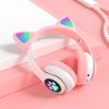Wireless Headphones Cat Ears Bluetooth Earphones Stereo Music Sports Gaming Headset with Mic