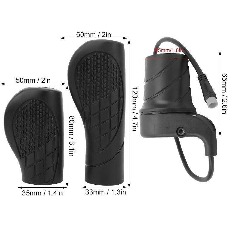 Half Throttle for EBIKE, Electric Speed Throttle Handlebar Grip Modified Thumb Throttle Part for Universal Mountain E Scooter