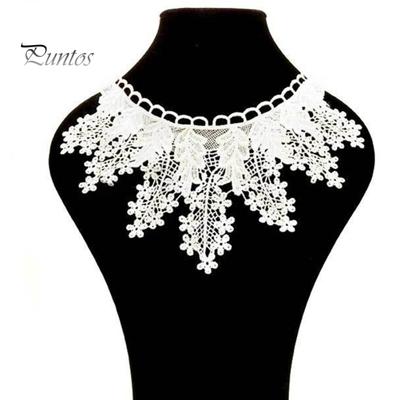 Embroidery Hollow Flower Lace Neckline Neck Collar Trim Clothes Sewing Applique