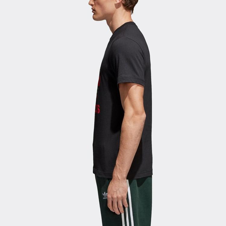 Adidas Originals Trefoil Tee Casual Sports Short Sleeve Men Tops Black CD6825