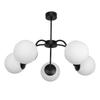 Hanging Ceiling Light Black Glass Shade White 15-230 Oskar