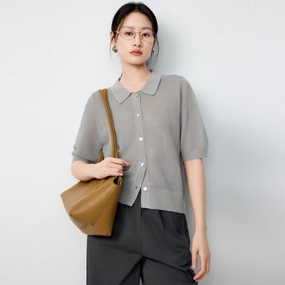 Women's Retro Short-Sleeve Knit Cardigan