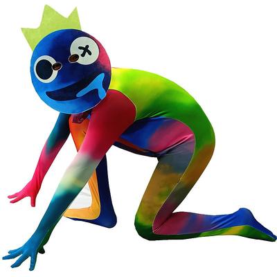 Halloween Regenbogenfreunde Farbspiel Blaues Farbmonster Kostüm Einteiler