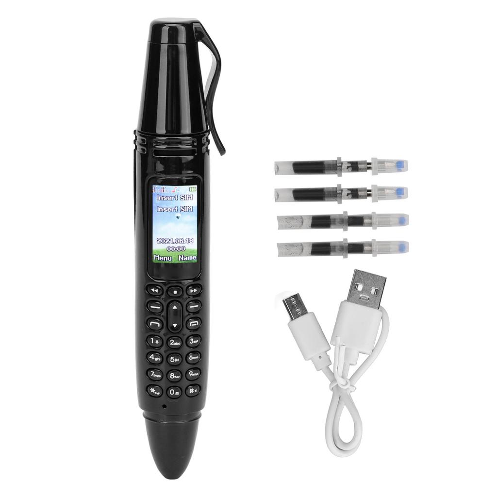 Pen Mini telefon mobil Dialer Bluetooth Ecran mic de 0,96 inci Suport pentru telefon mobil GSM Dual SIM 32G