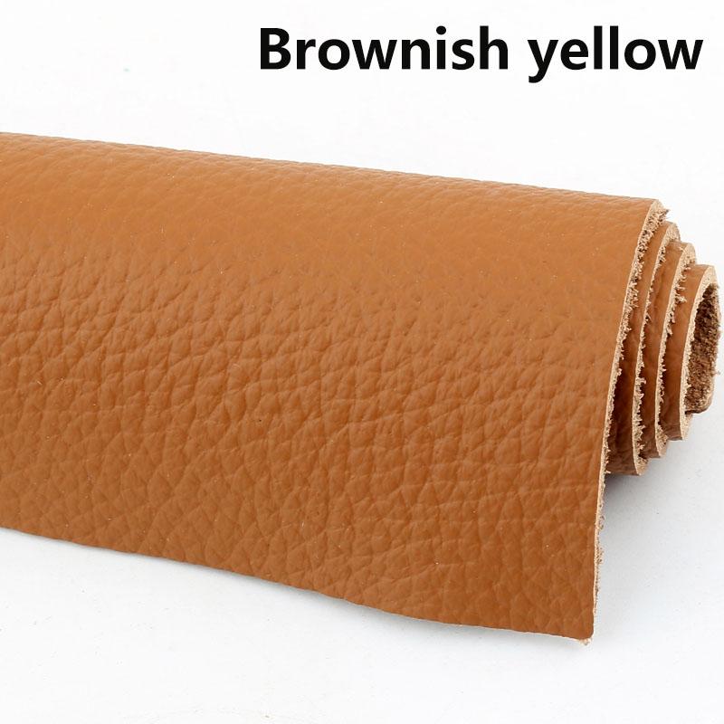 First-layer cowhide leather material, colored litchi pattern soft cowhide leather, handmade DIY fabric, 1.5mm thickness leather
