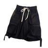 Men Cargo Shorts Elastic Waist Adjustable Drawstring Sport Shorts with Multi Pockets Wide Leg Casual Shorts
