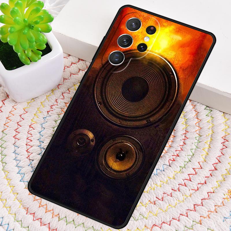 Massive Music Speakers Silicone Phone Case For Samsung Galaxy Note 10 Pro S26 S25 S24 S23 S22 S21 Plus S25Ultra Capa Cover