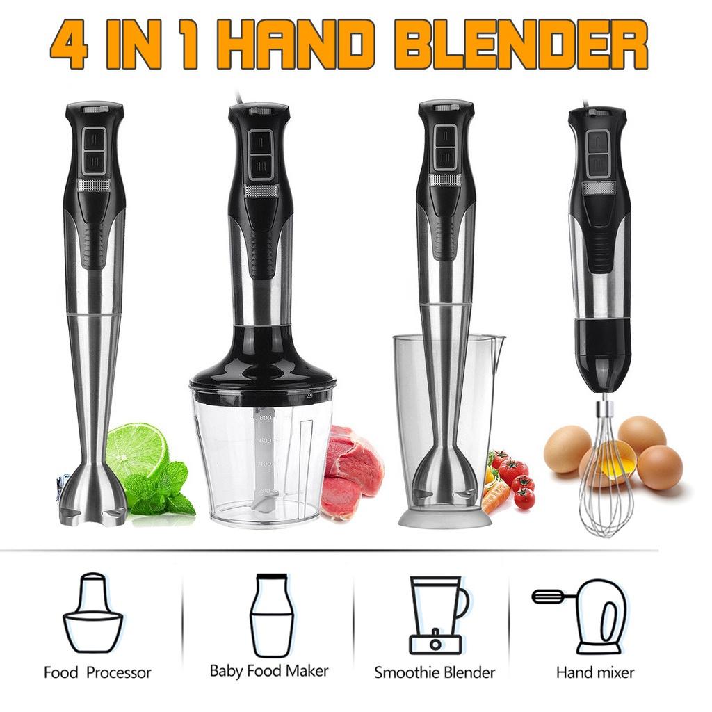 1000W 2 Gears+Variable Speed Mini Hand Blender Chopper With Beaker Whisk Immersion Mixer 220-240V