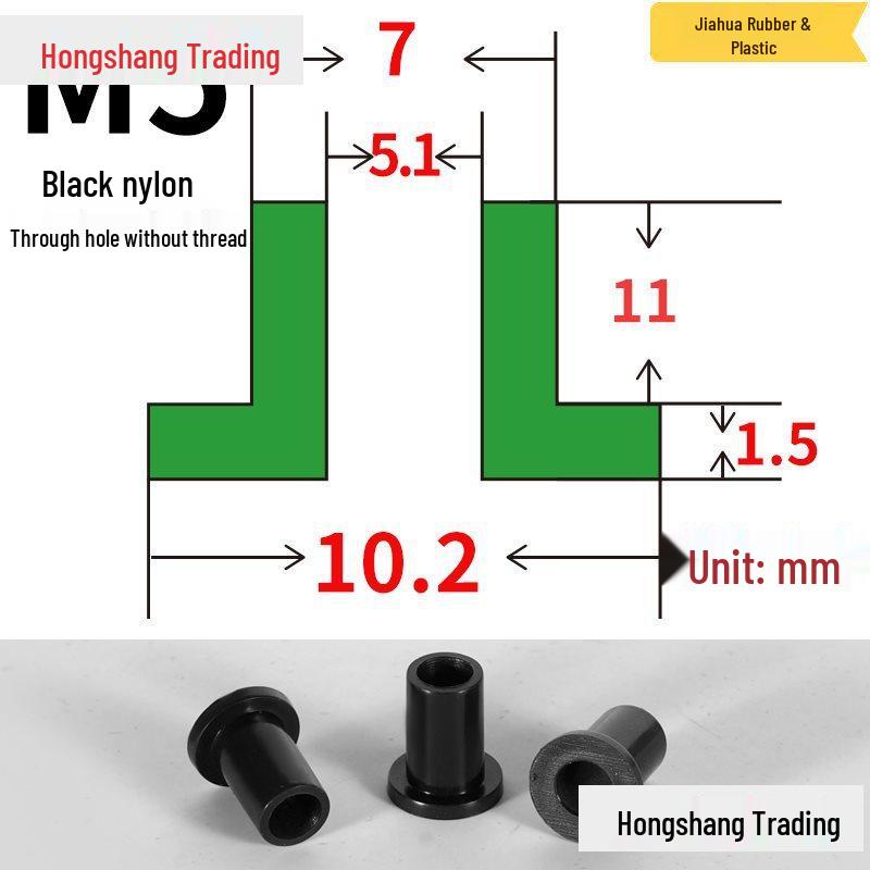 Step T-Shaped Nylon Insulating Bushing Washer, M3-M35 Thread Protection Spacer
