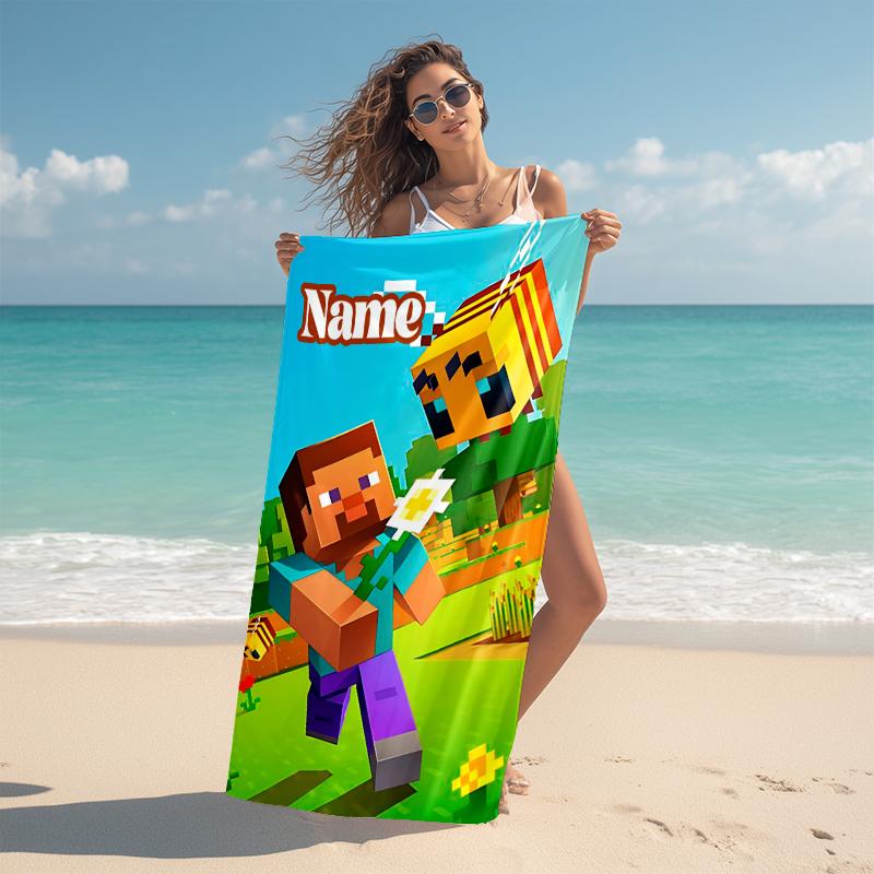 Personalized Monster Truck Adventure Night Beach Towel Microfiber Beach Towel Thin Absorbent for Beach Swimming Yoga Bath Sports. 0910338