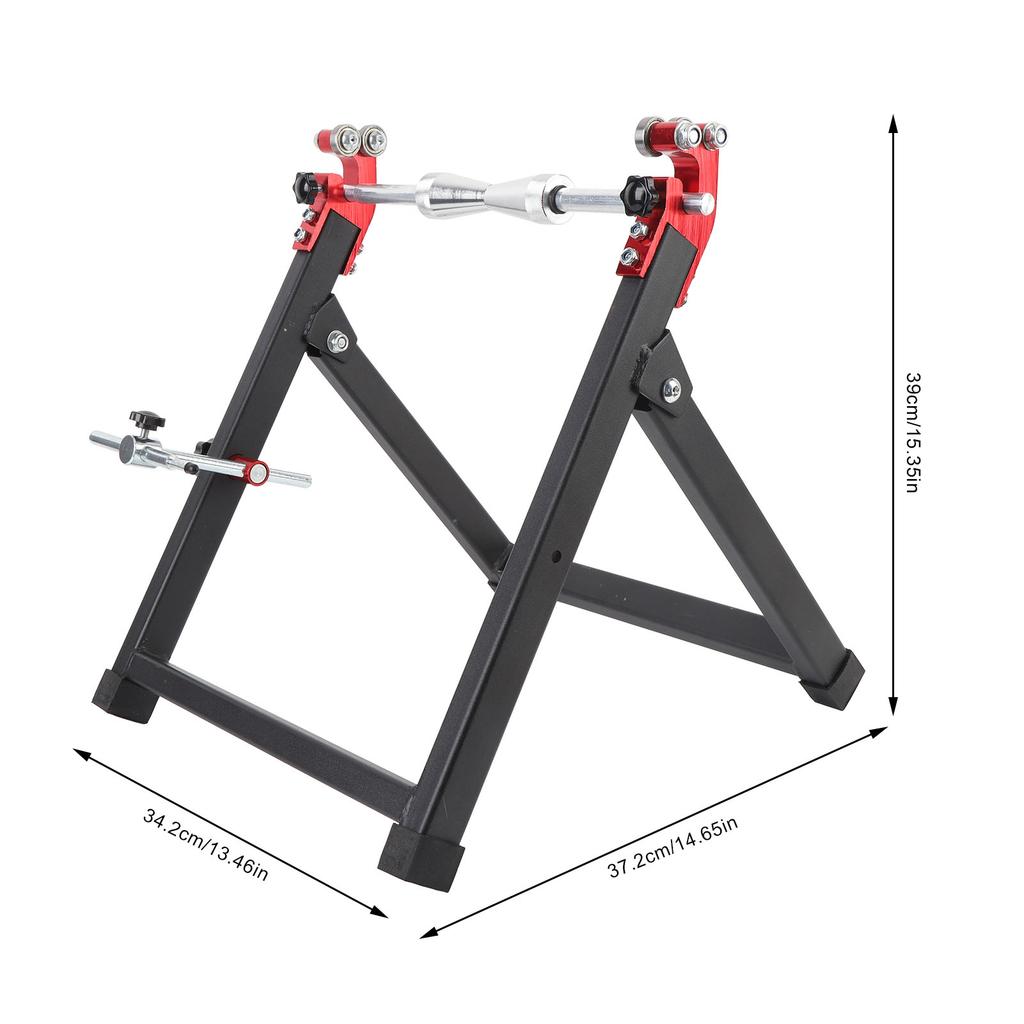 Motorcycle Wheel Balancer Stand Portable Bike Wheel Balancer Black Coated High Stability Foldable for Sport Dirt Bikes