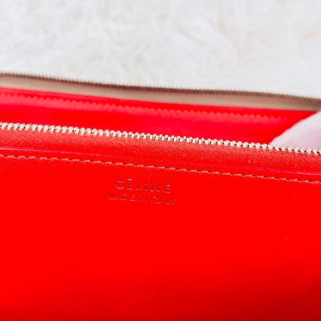 Used CELINE long wallet, beige, women's accessories