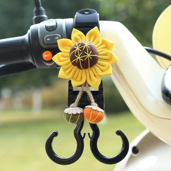 Blumen Roller Lenkerhalterung Haken Verstellbares Gurtband Robuster Roller Elektrofahrrad Lenkergriff Aufhänger mit Doppelhaken
