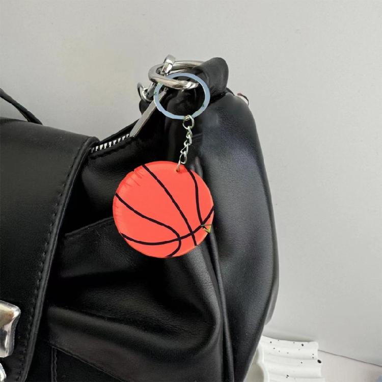 Sturdy Acrylic Athletic Keychain Set Football Baseball Basketball Rugby Fans Ergonomic Compact Shape