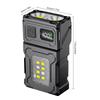 Mini Led Cob Flashlight Dual Light Source Multifunctional Flashlights Portable Keychain Multiple Modes Usb Charged 180°rotatable
