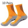 10 Pairs of Men's Spring and Autumn Football and Basketball Sports Towel Bottom Sweat Absorption Shock Non Slip Pressure Tube Socks