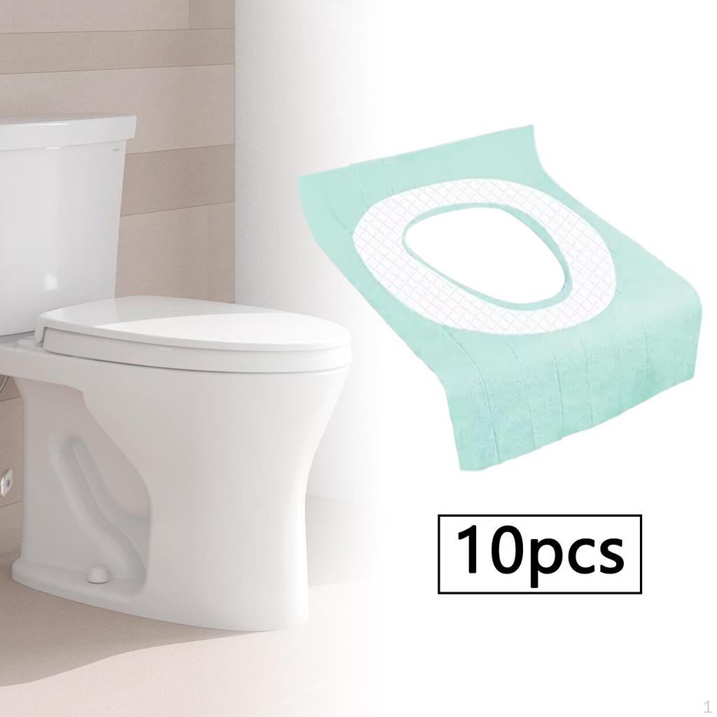 10 Pieces Disposable Toilet Seat Covers Mat for Travel Outdoors