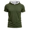 Herren Hoodie mit lockerer Passform, kurzen Ärmeln, leicht, lässiger Pullover mit Kapuze, T-Shirt für Sport und Outdoor-Aktivitäten