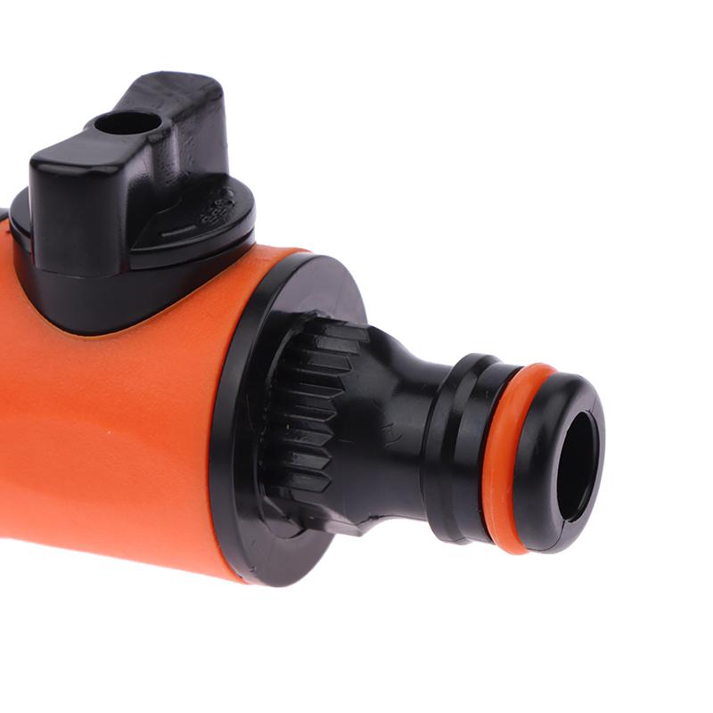 1Pc 16Mm Equal Garden Hose Shut Off Valve Fitting Plastic Tubing Tap Adapter Quick Joint For Watering Irrigation Car Wash