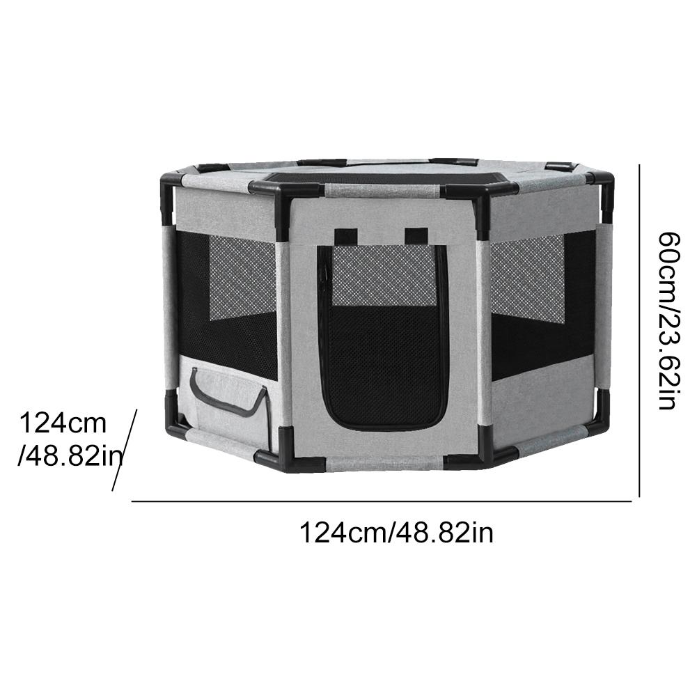 Octagon Breathable Mesh Dog Crate Oxford Fabric Portable Kennel Cage Waterproof Portable Foldable Cat Tent for Puppy Dog Cat