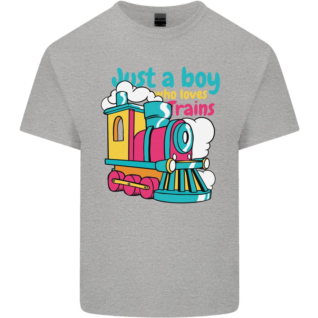 Just a Boy Who Loves Trains Spotter Engine Unisexs Light Cotton TShirt
