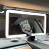 Rechargeable LED Makeup Mirror for Car - Sun Visor Vanity Mirror with 3 Adjustable Light Modes, Portable Cosmetic Mirror for Auto Use