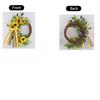 Sunflower Half Wreath for Front Door and Wall Decor, Fall Hanging Ornament for Home Courtyard