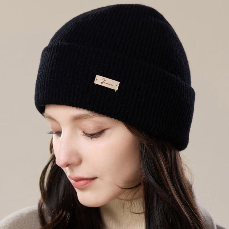 JIUMU Women's Pure Wool Knitted Beanie Hat MY180